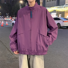 2025秋季新款中性风户外夹克男撞色立领外套DSA157B-JK2502-特P75，男装夹克，电商A157B
