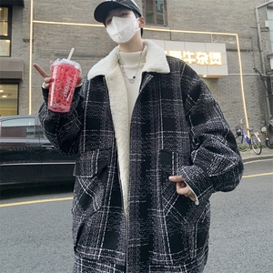 羊羔毛棉服男2025冬季新款休闲外套潮牌棉衣棉袄 M199 P110 控158图片