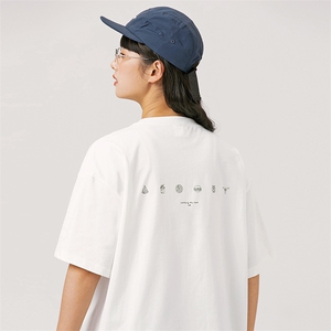 2025夏季新款男装日系潮牌纯棉印花圆领宽松短袖休闲T恤T872-F40图片