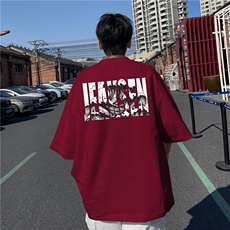 抖音得物直播品质潮流字母印花宽松短袖T恤dcm312-特批20控38，男装T恤，星座605(原A050)