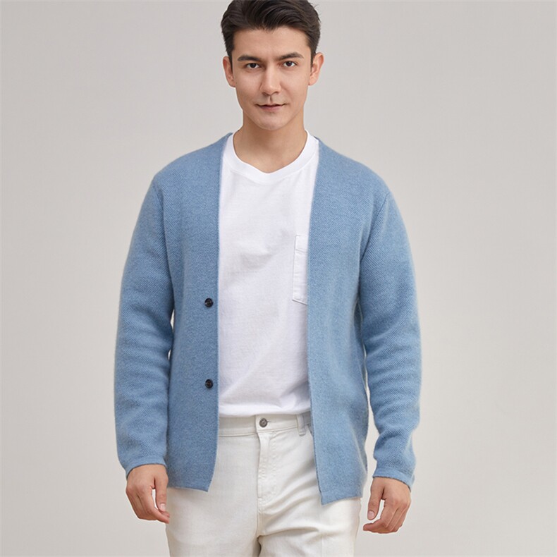 时尚男士羊绒开衫简约百搭舒适保暖高品质针织工艺，男装羊绒开衫，牧群羊绒