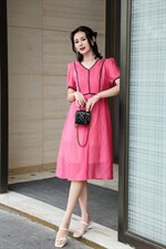 夏季连衣裙，泡泡纱系列款，女装连衣裙，雪飞诗