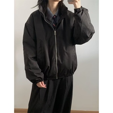 【001】复古立领夹克外套男女宽松百搭休闲长袖上衣A079-JK12-P74，男装夹克，电商A079