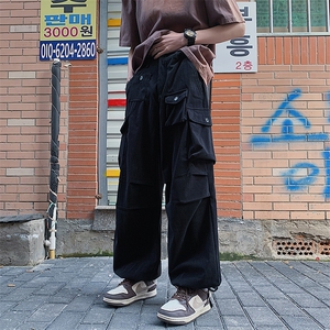 灯芯绒休闲裤男韩版潮流多口袋高街2024春夏新款ins长裤K5111-P55图片