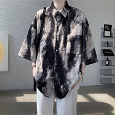 档口现货高品质25夏短袖衬衫冰丝衬衣衫CS159P40，男装衬衫，星座1504（原917）