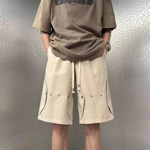 CP1147-P26 设计感运动短裤男生高街夏季宽松阔腿休闲五分裤图片