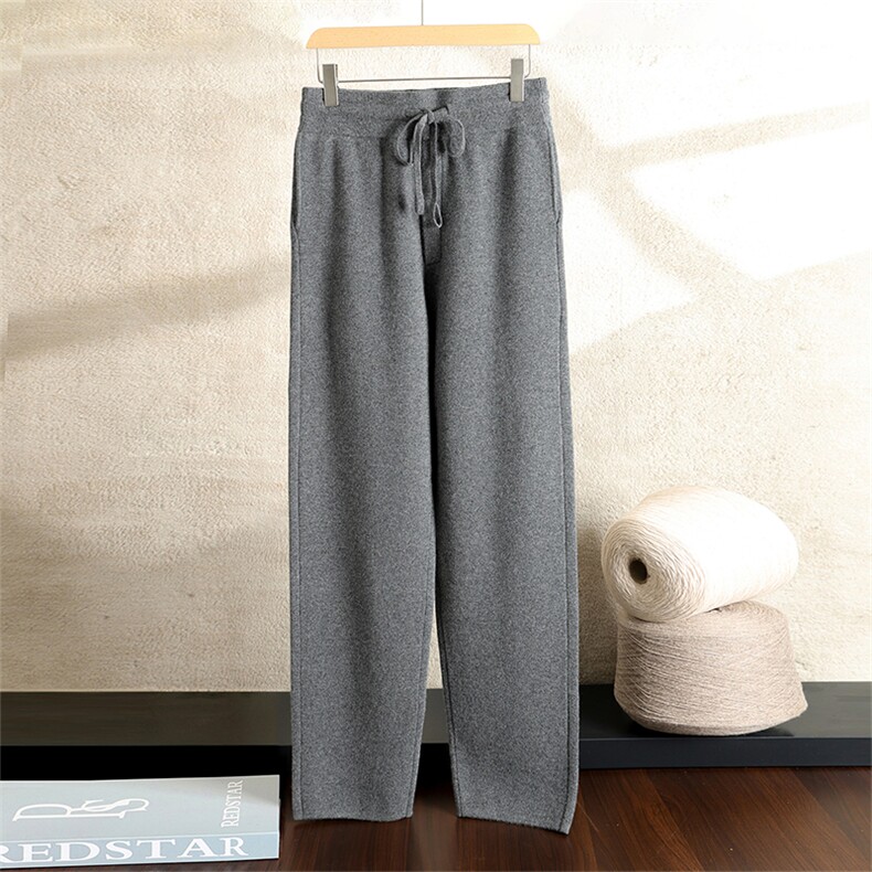 2025年秋季新款百搭女士穿系带长款休闲裤，男装休闲裤，绒之心羊绒