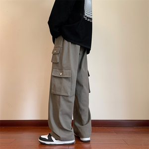 港风 抖音品质休闲裤工装裤直筒裤长裤A014-DY2165-P65控88图片