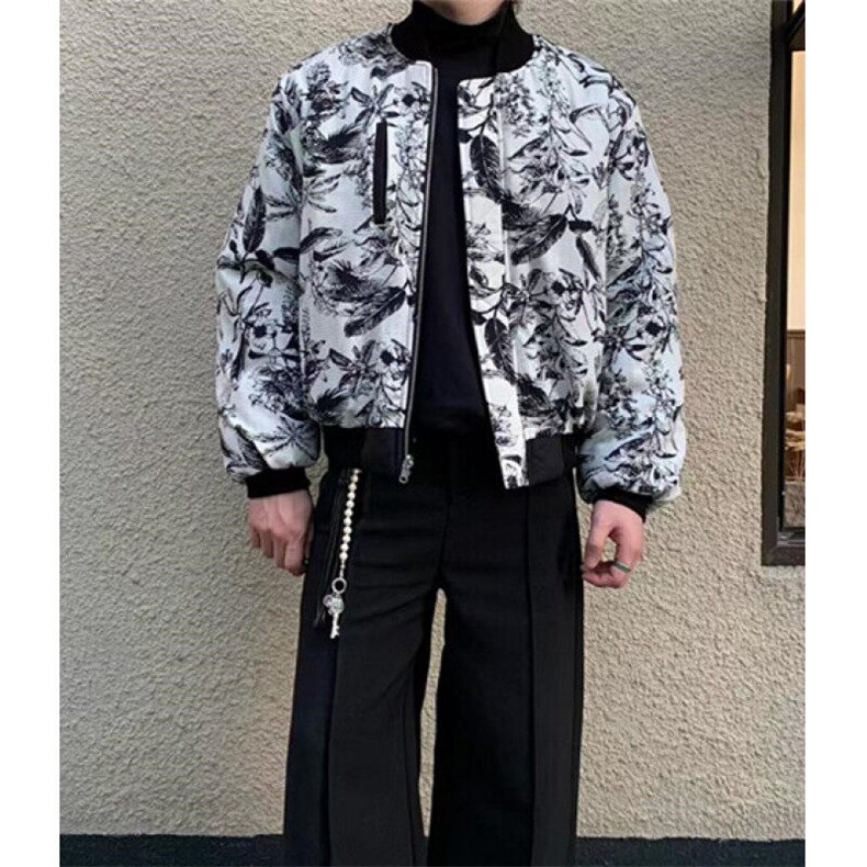 褶皱肌理双面穿棒球服男款春秋季复古宽松休闲夹克外套MY310,男装夹克,星座1116A（原606A-3）