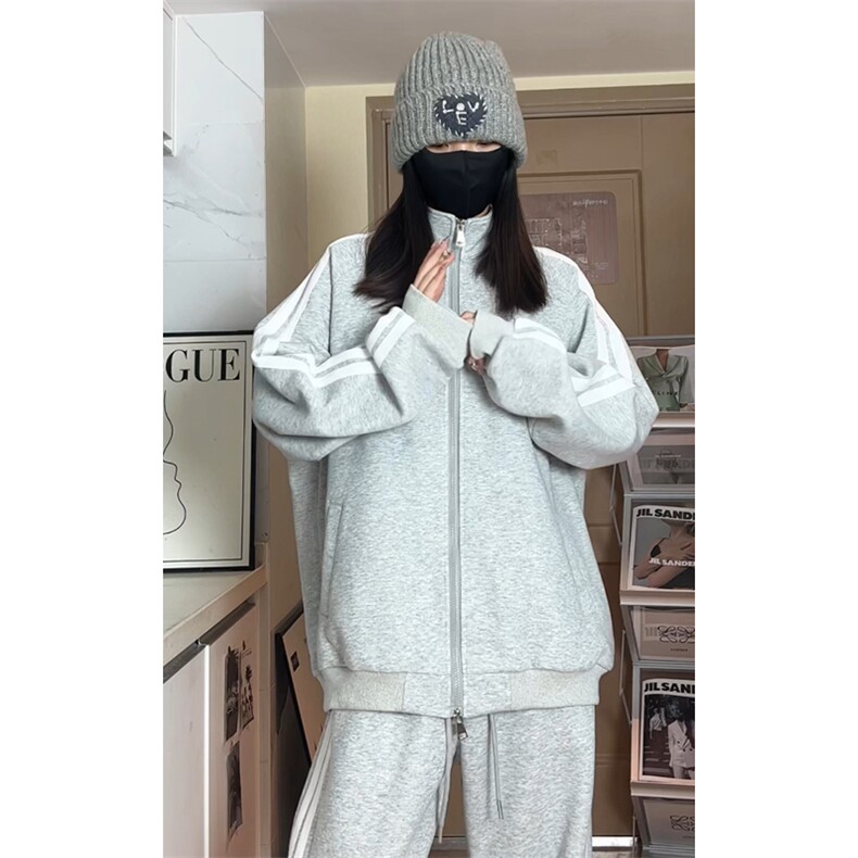 潮流撞色开衫卫衣运动套装W4641-特P48控98/K8579-特P38控69,男装休闲套装,电商A007