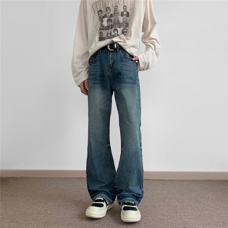 C315-G3010秋冬现货美潮高品质重水洗微喇牛仔裤地毯(P70X98)2,男装牛仔裤,电商C315