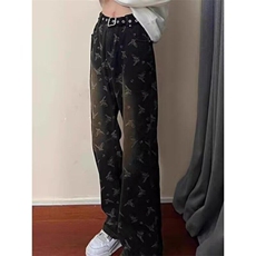 【网图现货】荆棘提花牛仔裤美式高街vibe弯刀裤子K6063特P45，男装牛仔裤，星座205-3