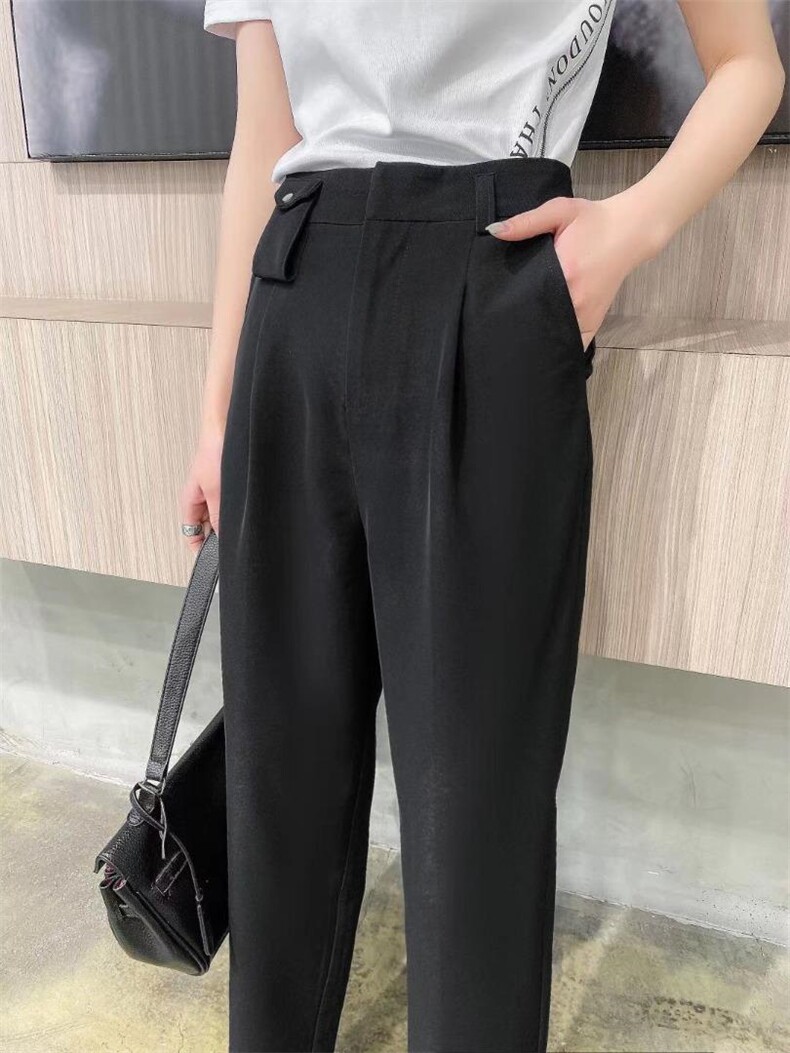 侧小口袋烟管裤，SMLXL，女装，帛糸霓娜