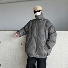 皮棉服冬季宽松港风棉衣立领冬装棉袄外套男MY2413-特100控168，男装棉衣，电商B370