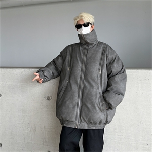 皮棉服冬季宽松港风棉衣立领冬装棉袄外套男MY2413-特100控168图片
