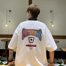 可48小时发货支持抖音得物来样二开美式满天星亮片短袖T恤MTX660，男装T恤，电商A486