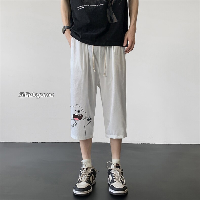 冰丝七分裤男大码速干短裤男五分裤 QK72131-P25图片