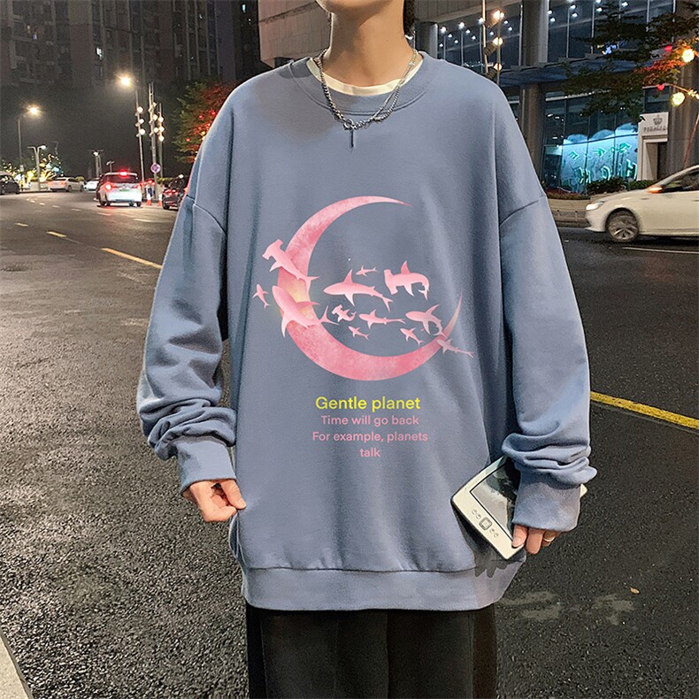 S6209-P28加绒款-P33秋季圆领卫衣男大码韩版宽松长袖外套,男装卫衣,电商A040