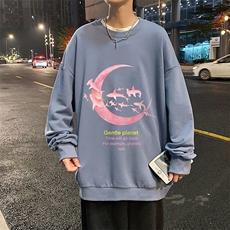 S6209-P28加绒款-P33秋季圆领卫衣男大码韩版宽松长袖外套，男装卫衣，电商A040
