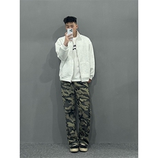 YK86030-P4550%棉50%聚酯纤维加厚420克重磅开衫卫衣外套，男装夹克，电商A086-1