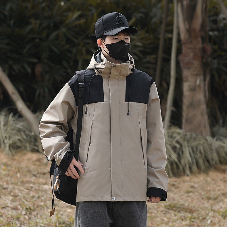 FL88821-2366春秋男女防风防水冲锋衣户外连帽时尚休闲夹克,男装夹克,电商B360