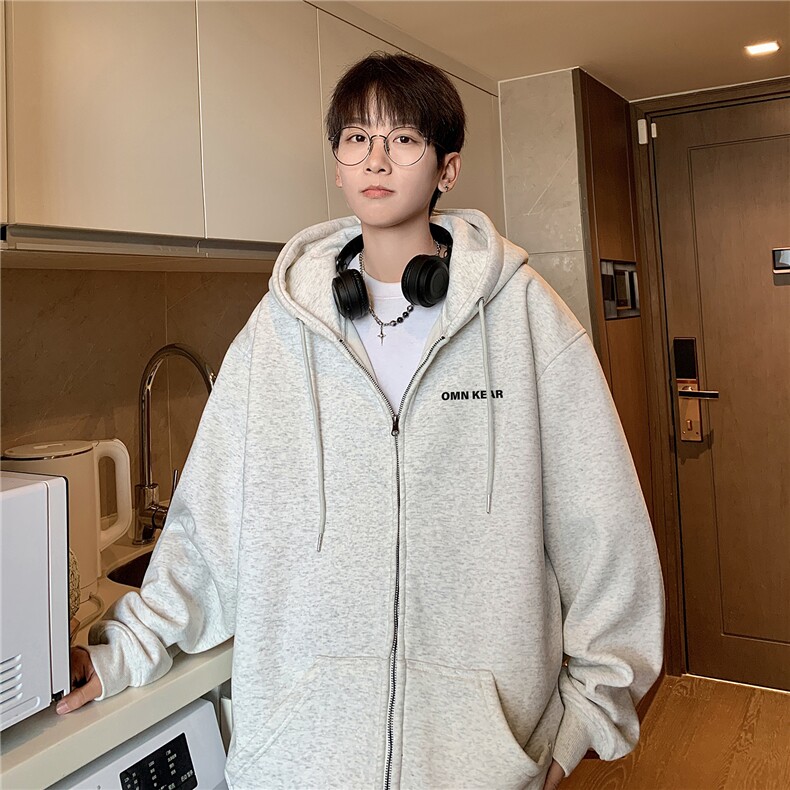 美式全棉400克连帽开衫宽松百搭休闲卫衣同步常规KS502-P50,男装卫衣,星座610B-1