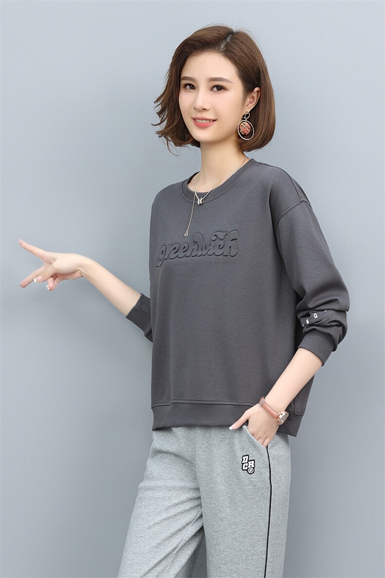 卫衣女2021早秋新款韩版宽松短款时尚春秋薄款休闲洋气减龄上衣潮,女装卫衣/绒衫,玛其路