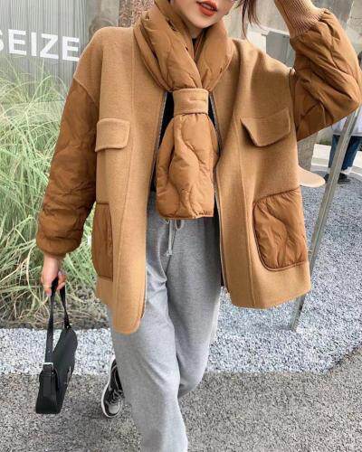 羊绒拼接羽绒，女装，香水之恋