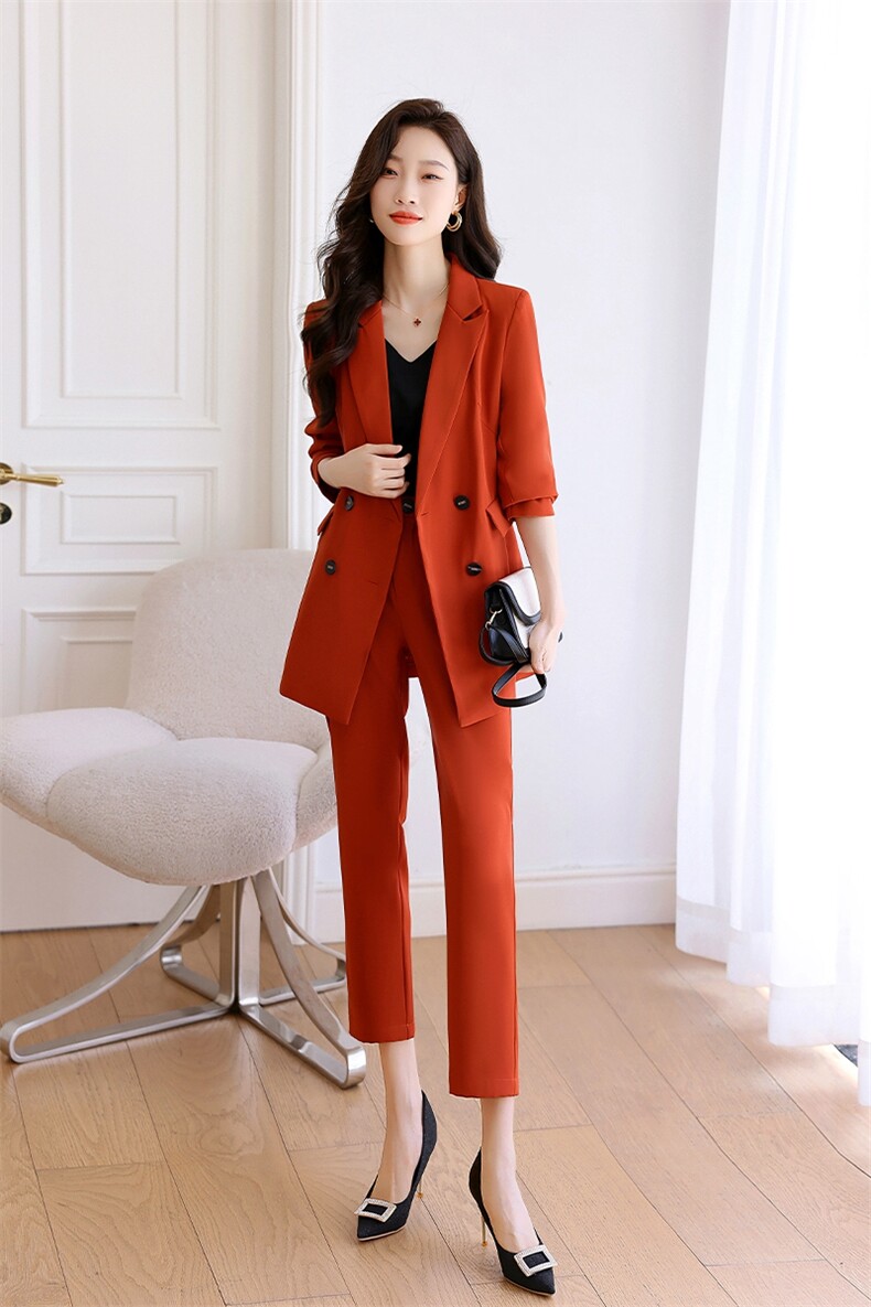 松弛感休闲宽松黑色西装外套女2025年秋季新款百搭显瘦气质西服潮,女装套装/套裙,海爱依仁
