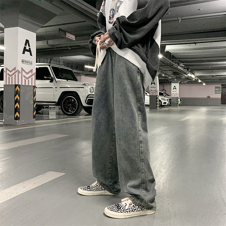 美式高街牛仔裤夏季vibe风直筒休闲裤hiphop炸街裤子男K3455-P42,男装牛仔裤,星座512-3