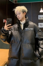 秋冬PU皮立领皮衣面包服男女羽绒棉外套MY2888P85直播，男装皮衣，星座1904A-1