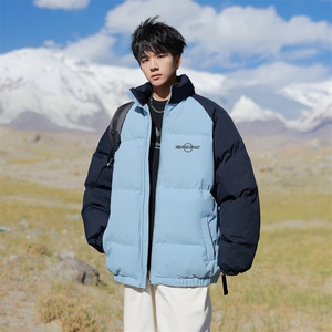 现货 抖音得物可供视频 三防加厚羽绒拼接棉衣外套面包棉服 86620图片