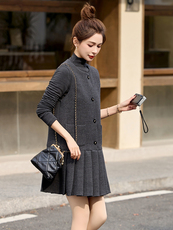 小香风连衣裙套装2026新款女春季穿搭一整套高级感背心裙两件套，女装套装/套裙，冬木谷雨