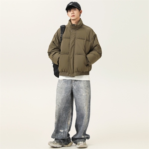 2025冬季新款男日系潮牌立领白鸭绒羽绒服加厚外套棉衣YR62-F265图片