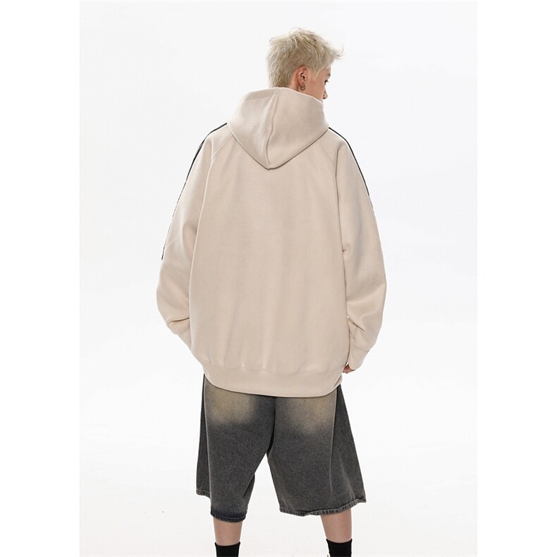 港风大码日系复古袋鼠兜设计感套头连帽卫衣XZ213-W1922-P70控98,男装卫衣,星座213