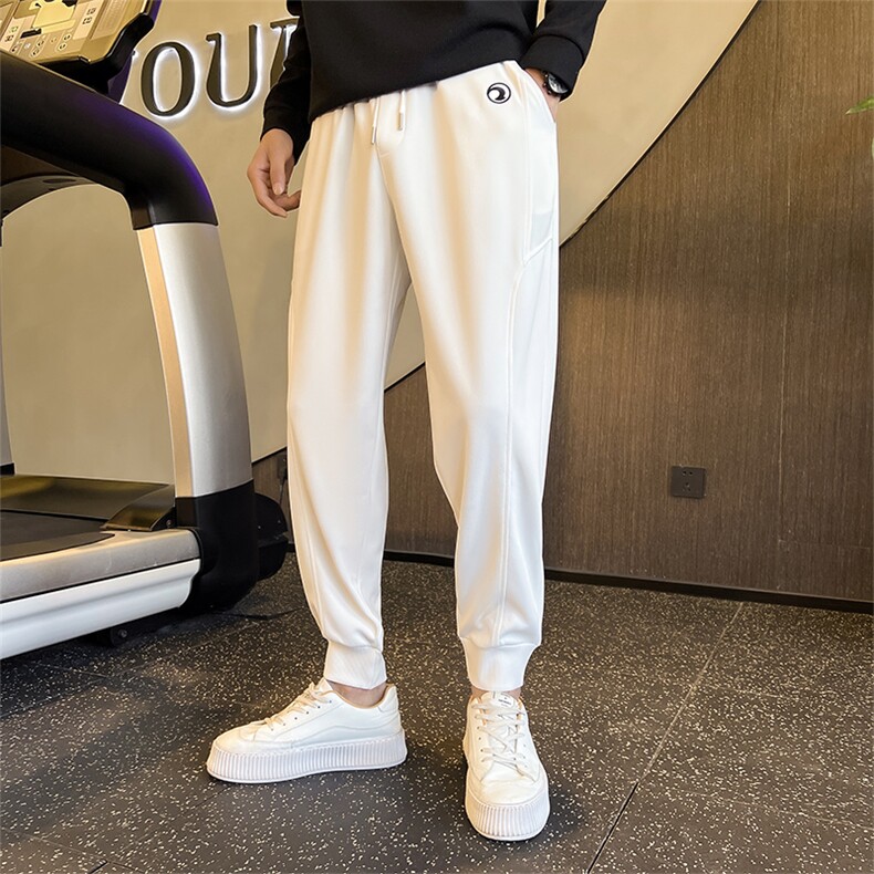社会精神小伙裤子男夏潮牌ins运动束脚九分裤A210-K8591-P45控68,男装休闲裤,星座210-3