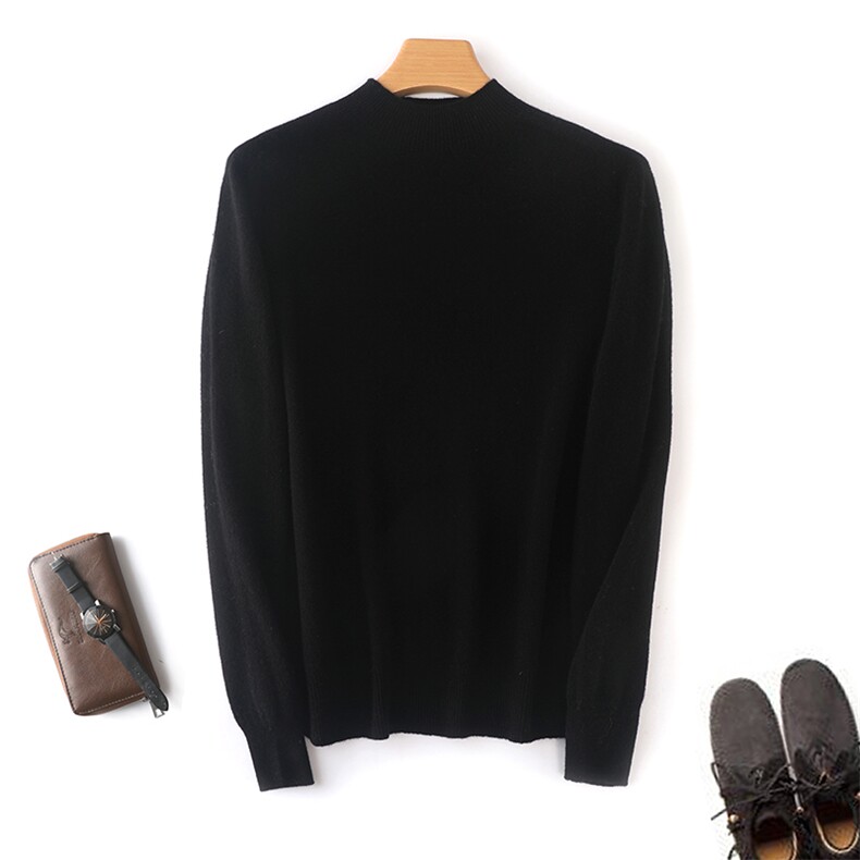 男士圆领长袖羊毛衫秋冬季新款男士打底毛衣男装内搭针织衫套头男装，男装羊毛衫，枫宸羊绒