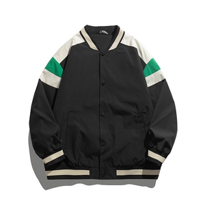 小牛津上衣夹克宽松落肩拼色棒球服外套XZ214-8 JK700-P65图片