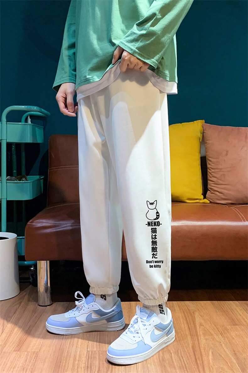 运动裤男宽松束脚春秋季篮球裤卫裤韩版潮流休闲裤A161-G231-P35图片