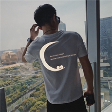 夏季荧光短袖t恤男潮牌上衣服社会小伙夜光体恤衫C301B-DT33，男装T恤，电商C301B