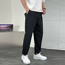 男垂感顺滑西裤直筒纯色休闲裤长裤A329-K50-P55，男装休闲裤，电商A329