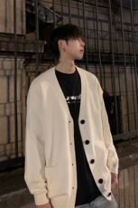 春款新款热卖货足港风复古慵懒风V领针织衫外套HY415TP55控88，男装针织衫/毛衣，电商A102B