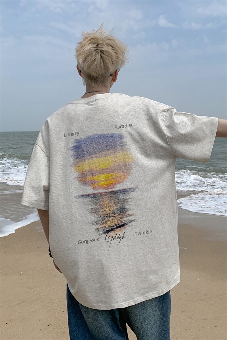 已注册/夏季新款外景重磅美式短袖T恤男宽松体恤打底衫DT9763/P25,男装T恤,电商B316