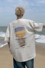 已注册/夏季新款外景重磅美式短袖T恤男宽松体恤打底衫DT9763/P25，男装T恤，电商B316