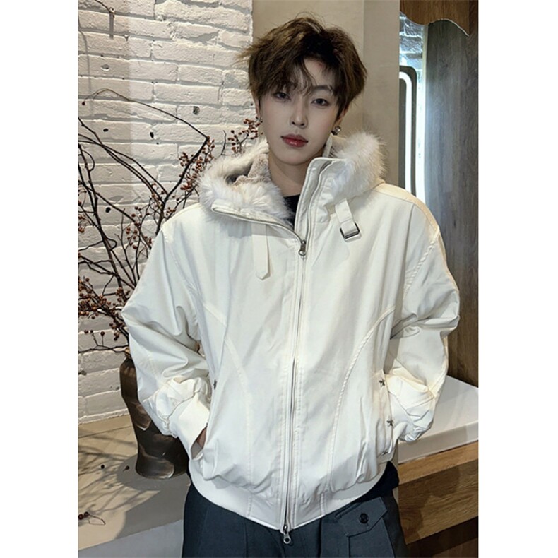 简约通勤风杏色棉服外套冬季保暖百搭休闲加厚棉衣M3624，男装棉衣，星座1116A（原606A-3）