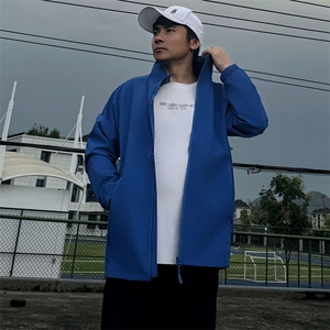 Y006男女休闲立领冲锋衣外套大码修身团队表演可定制薄款夹克衫潮图片