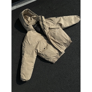 MF07-特P98 保暖棉衣男冬季新款港风宽松连帽加厚棉服图片