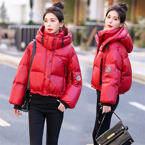 亮面羽绒服女短款冬季2026新款今年流行小个子90白鸭绒外套现货!图片