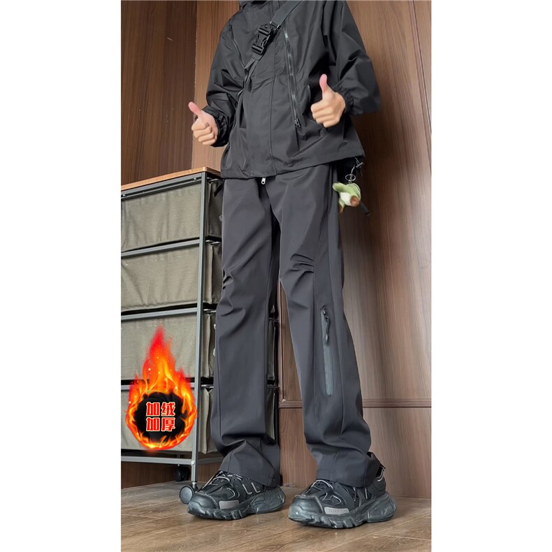 加绒加厚防水保暖冲锋裤户外登山长裤A061-W59418-加绒P50常规P45,男装休闲裤,电商A061