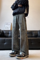 2026年新款港风美式高街ins潮牌迷彩高腰直筒牛仔裤男ZK3805-P53，男装牛仔裤，星座313A(原308A-2)